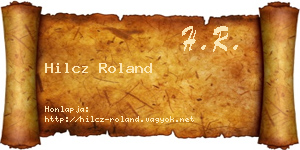 Hilcz Roland névjegykártya